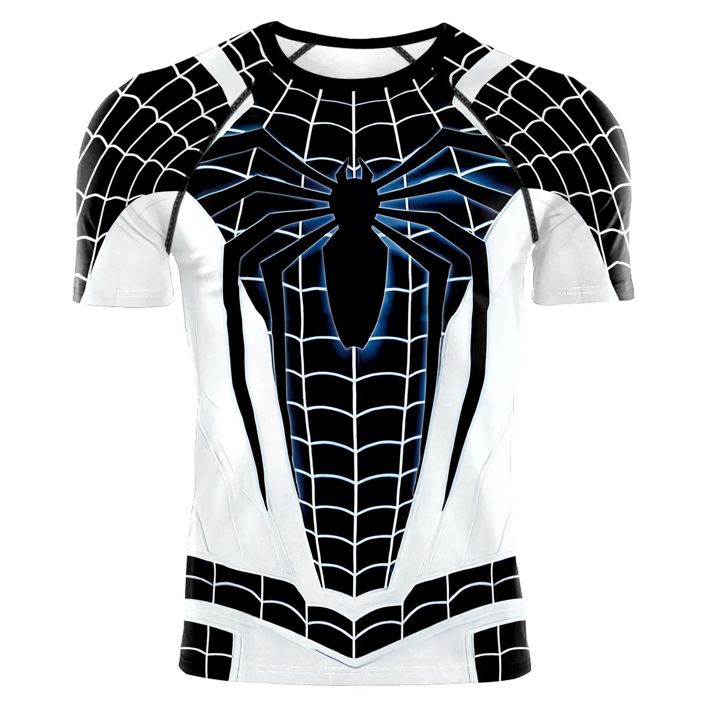 Compression Shirts for Men Short Sleeve Comics Spider Cosplay T-Shirt Super hero Top Elastic Fitness Sportwear Halloween Clothes