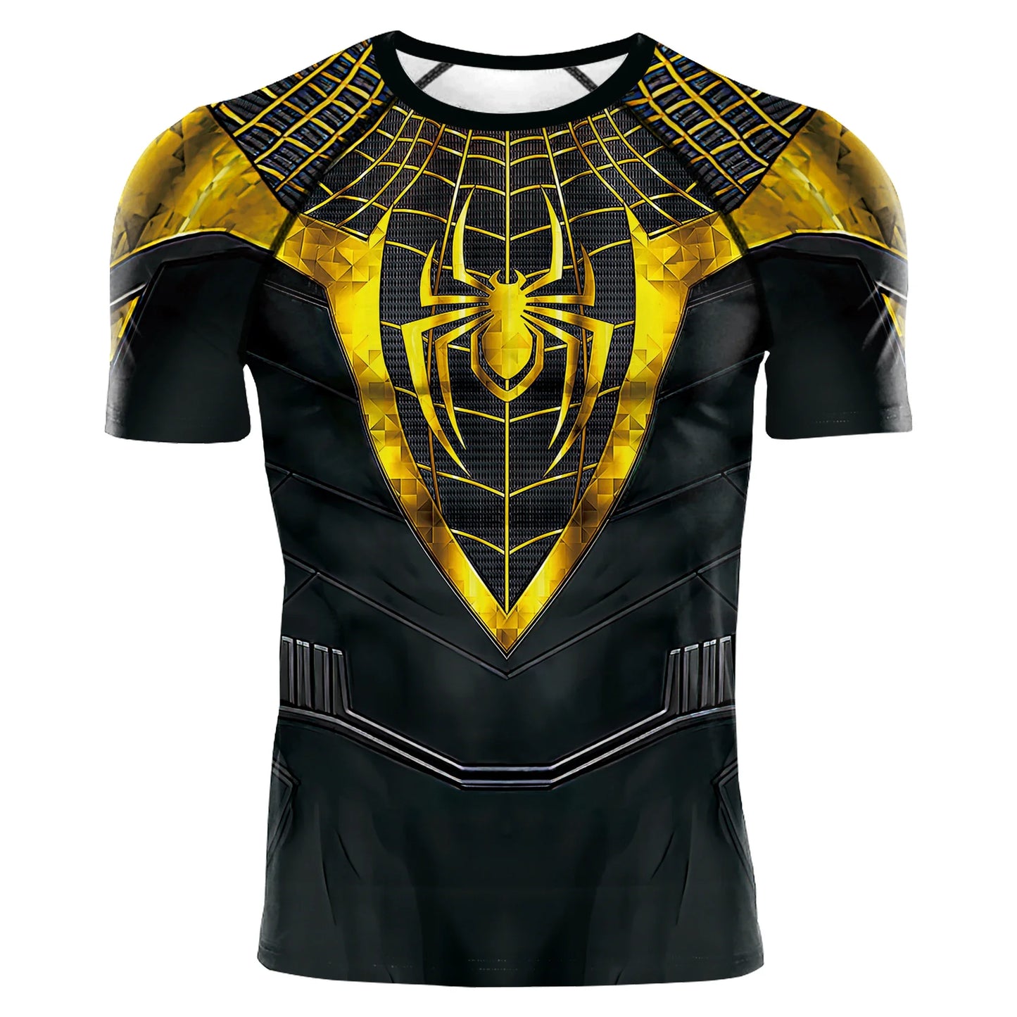 Compression Shirts for Men Short Sleeve Comics Spider Cosplay T-Shirt Super hero Top Elastic Fitness Sportwear Halloween Clothes