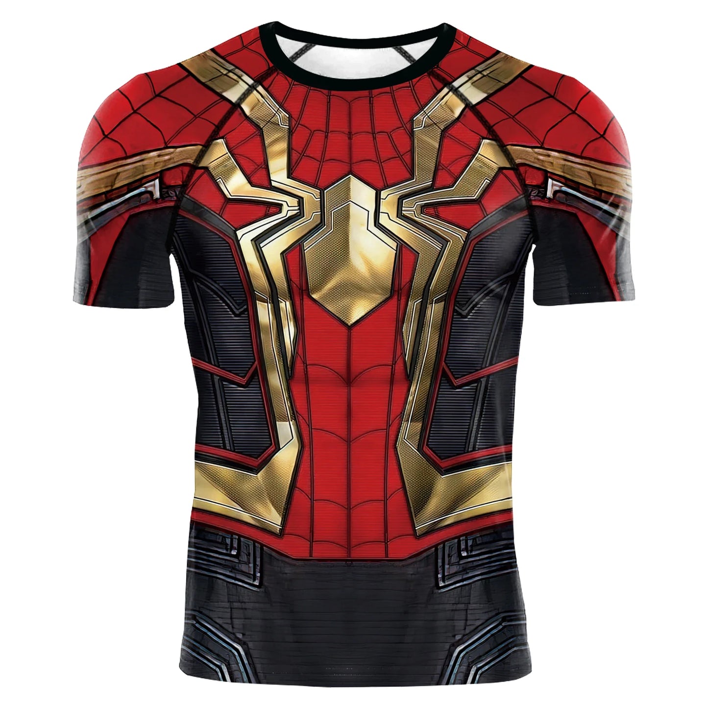 Compression Shirts for Men Short Sleeve Comics Spider Cosplay T-Shirt Super hero Top Elastic Fitness Sportwear Halloween Clothes