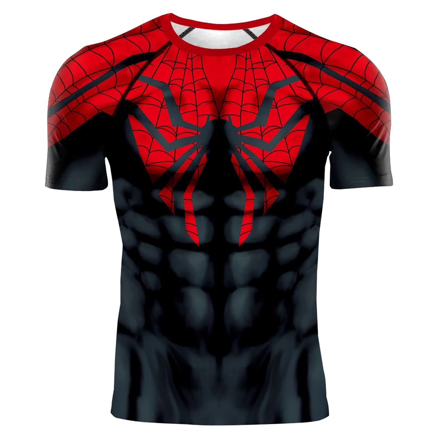 Compression Shirts for Men Short Sleeve Comics Spider Cosplay T-Shirt Super hero Top Elastic Fitness Sportwear Halloween Clothes