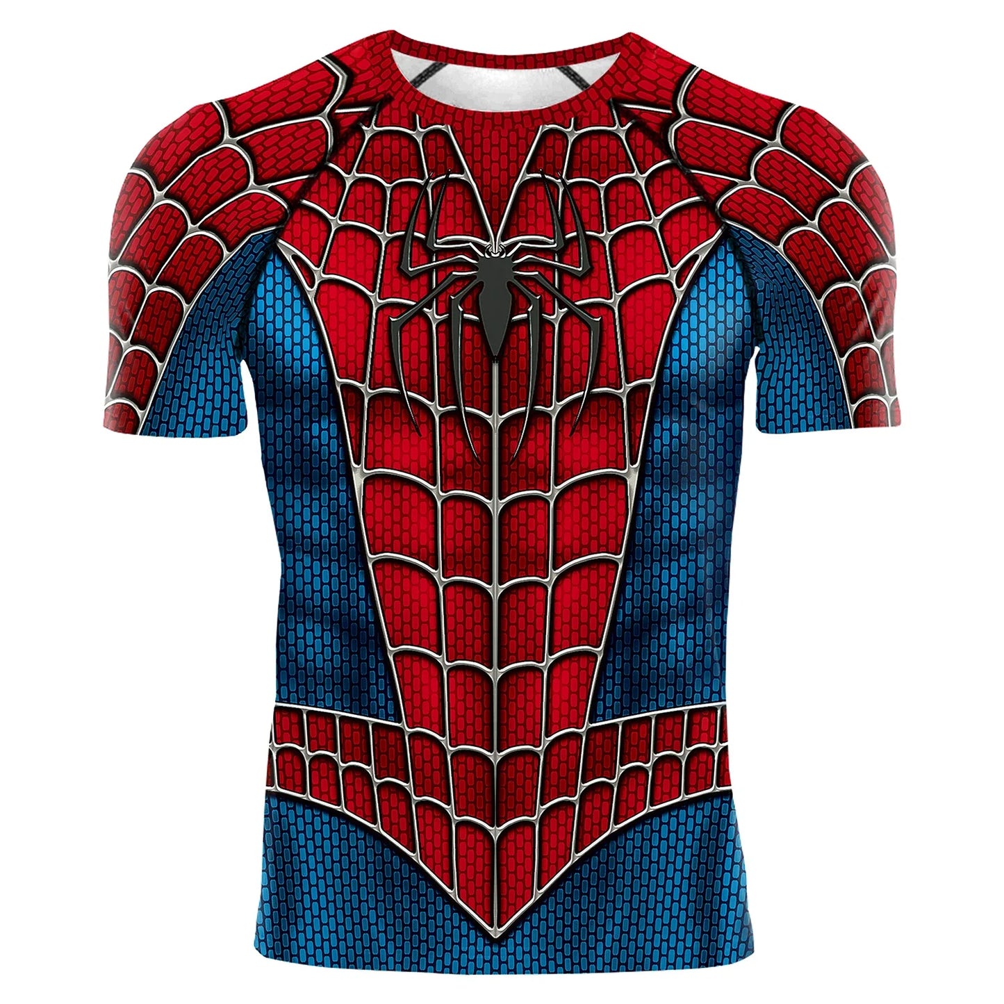 Compression Shirts for Men Short Sleeve Comics Spider Cosplay T-Shirt Super hero Top Elastic Fitness Sportwear Halloween Clothes