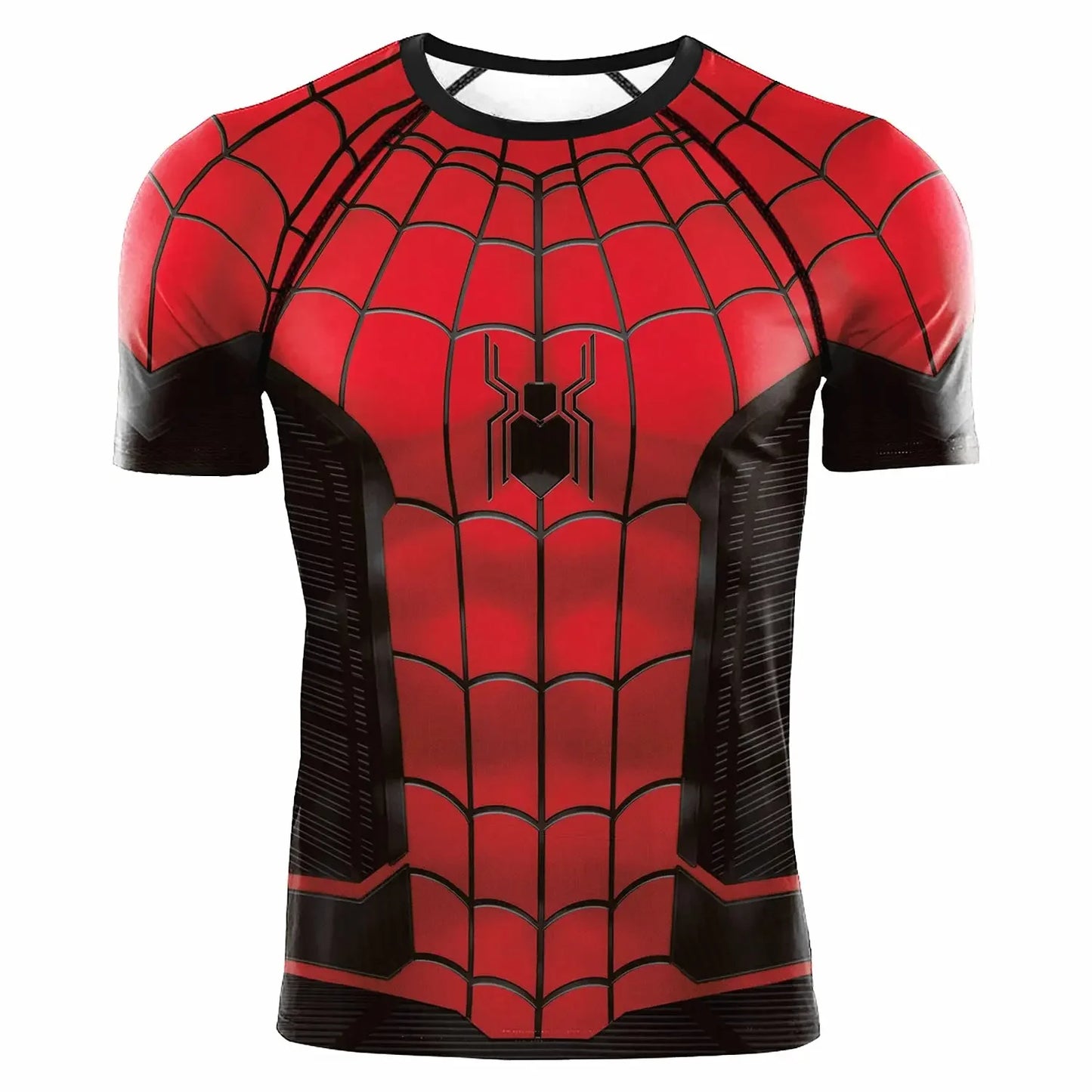 Compression Shirts for Men Short Sleeve Comics Spider Cosplay T-Shirt Super hero Top Elastic Fitness Sportwear Halloween Clothes